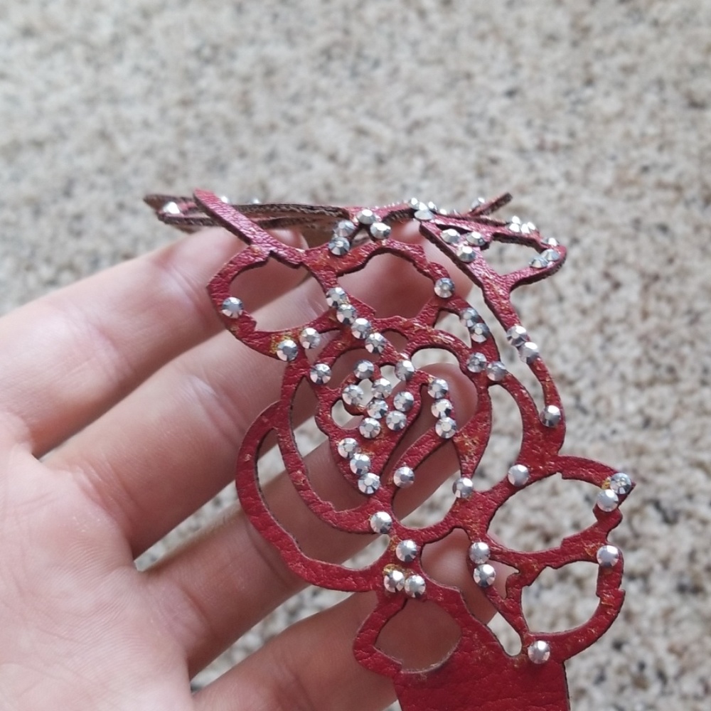 Swarovski crystal leather bracelet